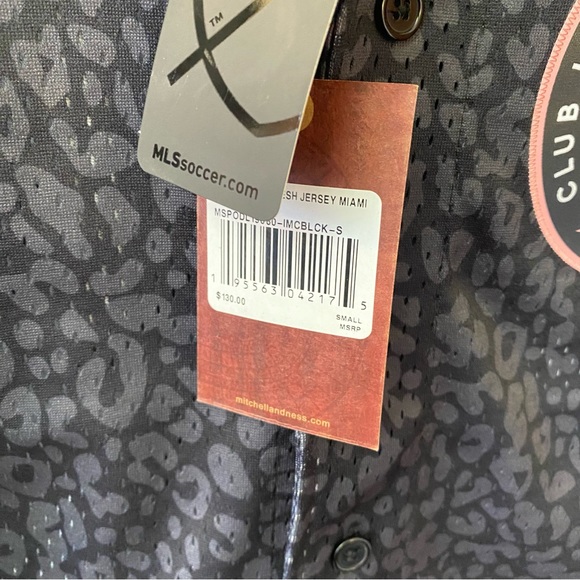 Mitchell & Ness Wild Life Mesh Miami Futbol button front jersey size small - Picture 2 of 9